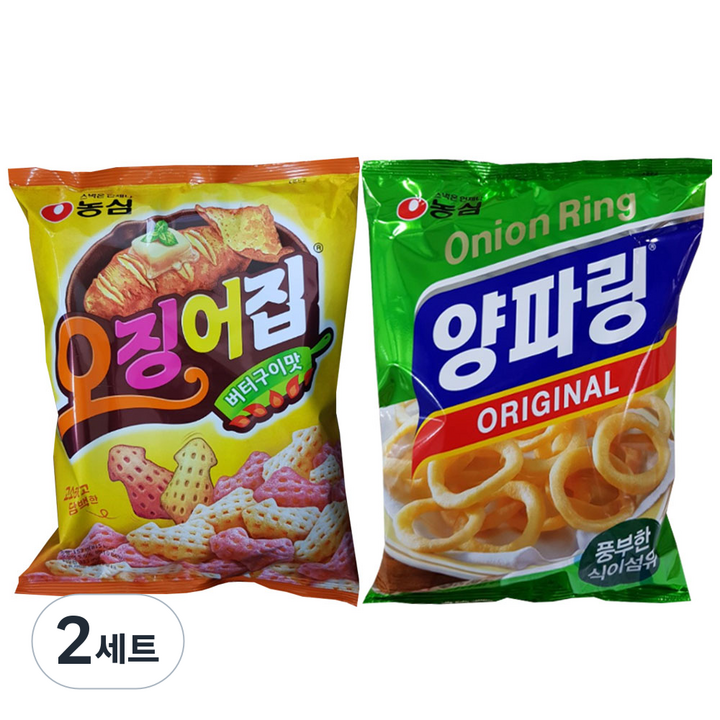 농심 오징어집 153g + 양파링 155g, 2세트