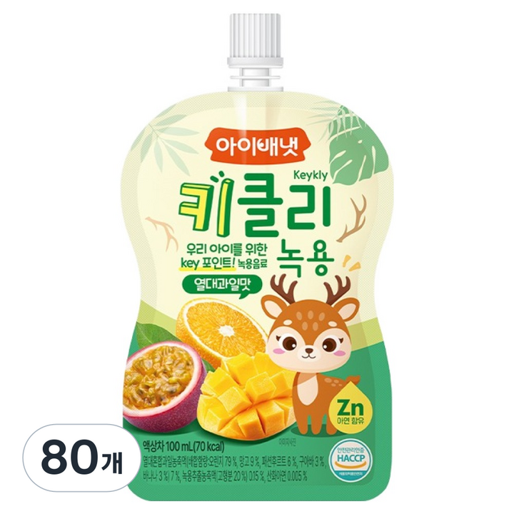아이배냇 아동용 키클리 녹용, 80개, 100ml