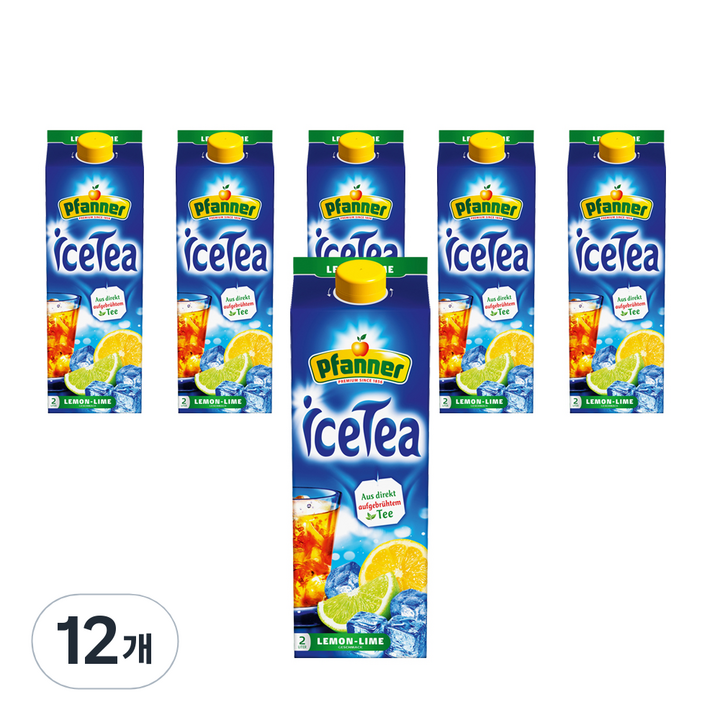 파너 아이스티 레몬라임, 2L, 12개