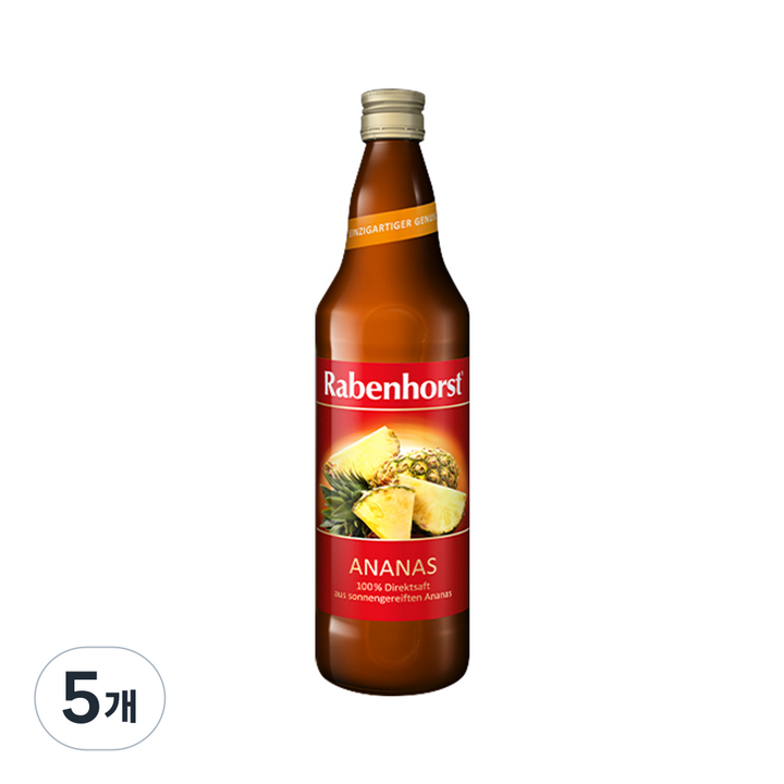 라벤호스트 파인애플 압착원액주스, 700ml, 5개