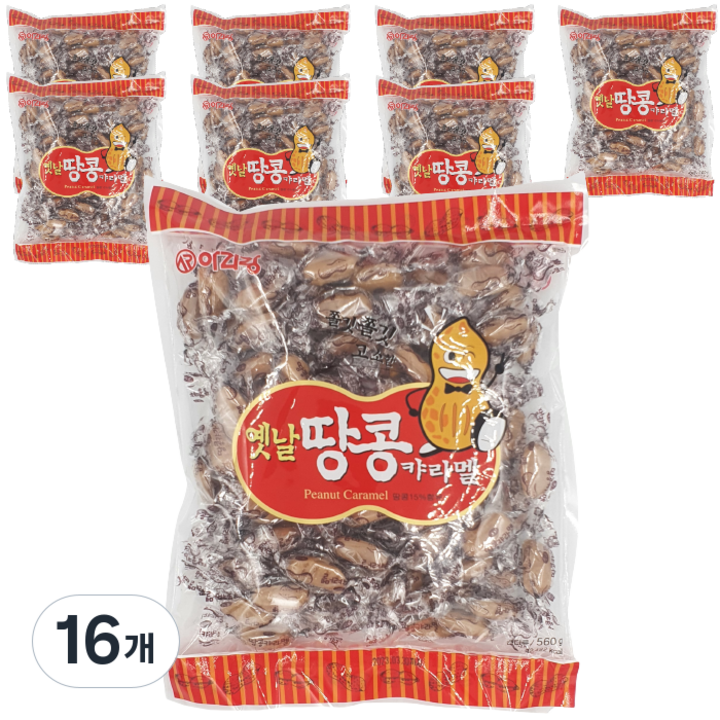 독고탁과자 땅콩캬라멜, 560g, 16개