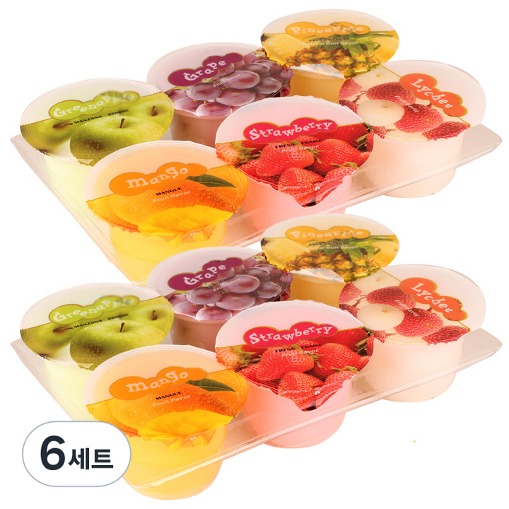 종합젤리 푸딩 6p, 738g, 6세트