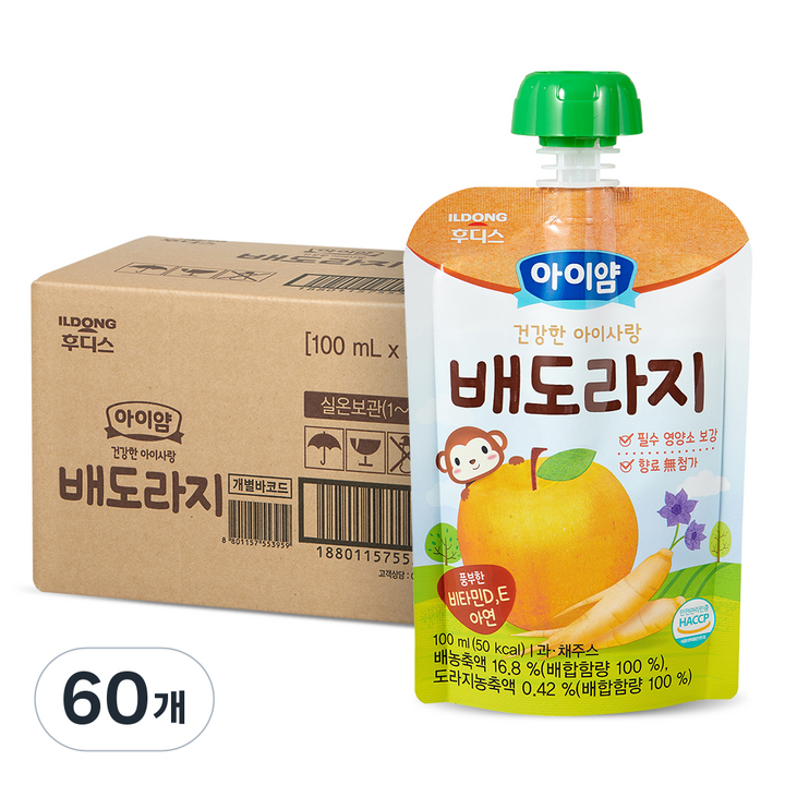 일동후디스 아이얌 건강한 아이사랑 주스, 60개, 100ml