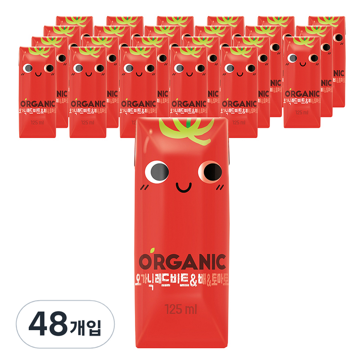 오가닉 야채주스, 125ml, 48개
