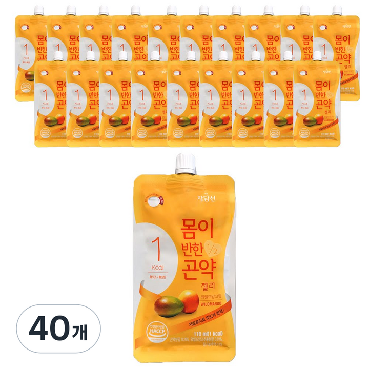 자담선 몸이반한 곤약젤리 와일드망고, 110g, 40개