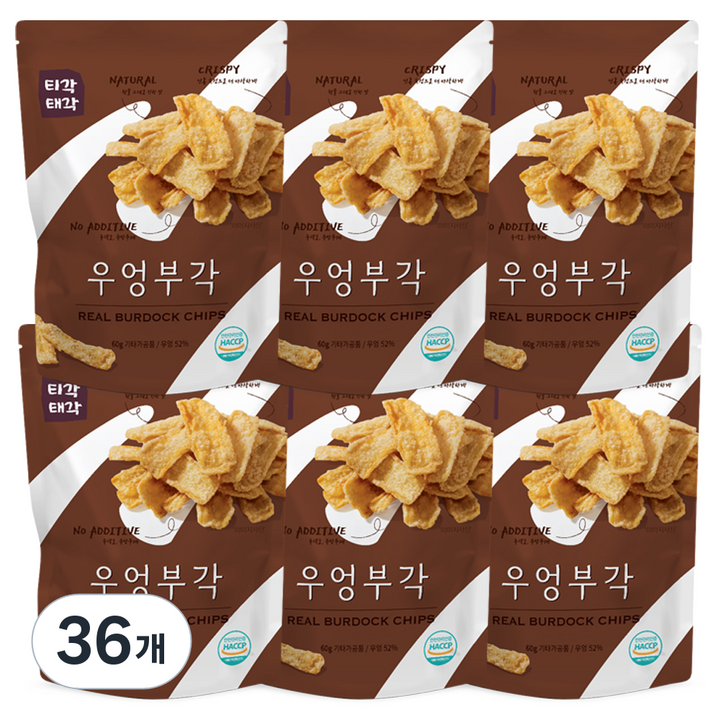 티각태각 우엉부각, 36개, 60g
