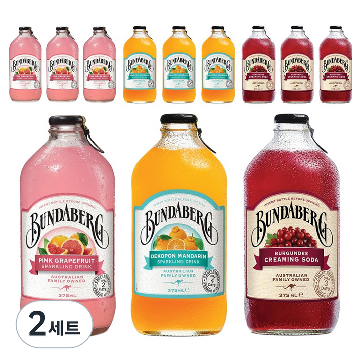 분다버그 디스커버리 믹스팩 핑크 그레이프 프루트 375ml x 4p + 데코폰 만다린 375ml x 4p + 버건디 크리밍소다 375ml x 4p 세트, 2세트