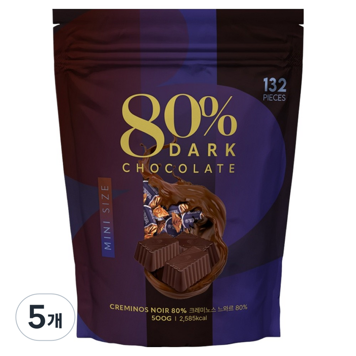 트라파 크레미노스 느와르 80% 다크 초콜릿, 500g, 5개