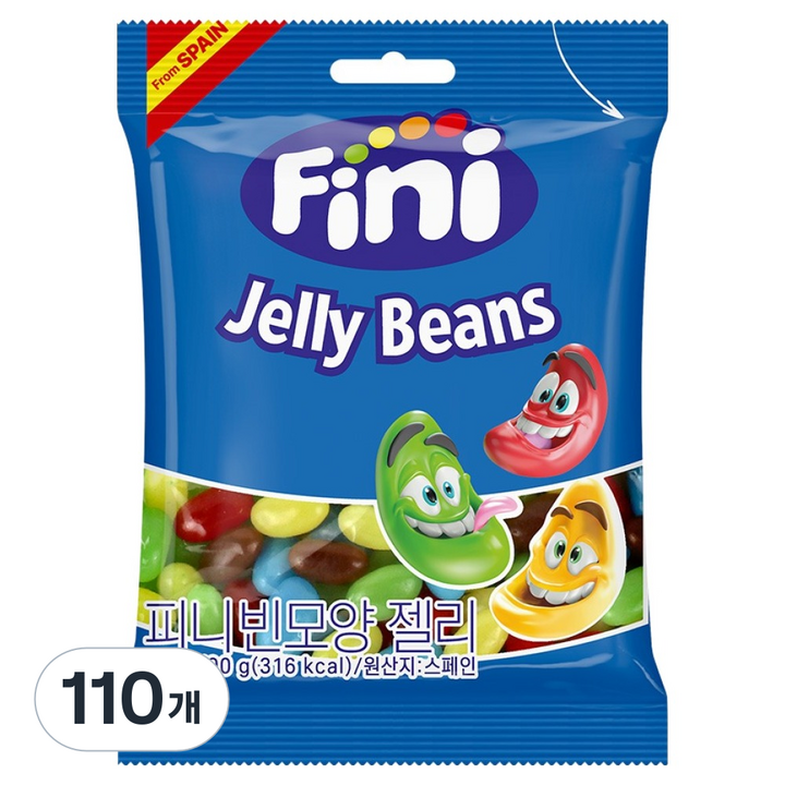 Fini 빈모양 젤리, 90g, 110개
