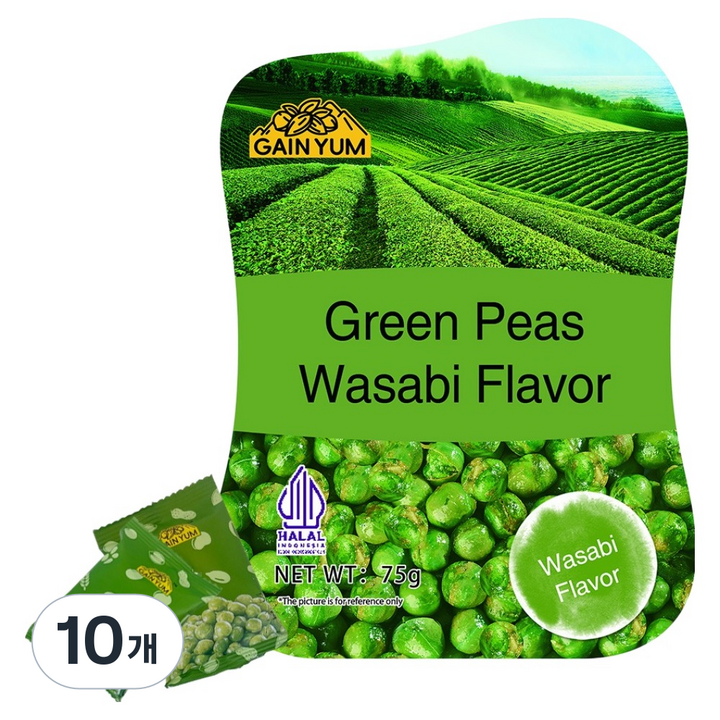 GAINYUM 그린피스 와사비향, 75g, 10개