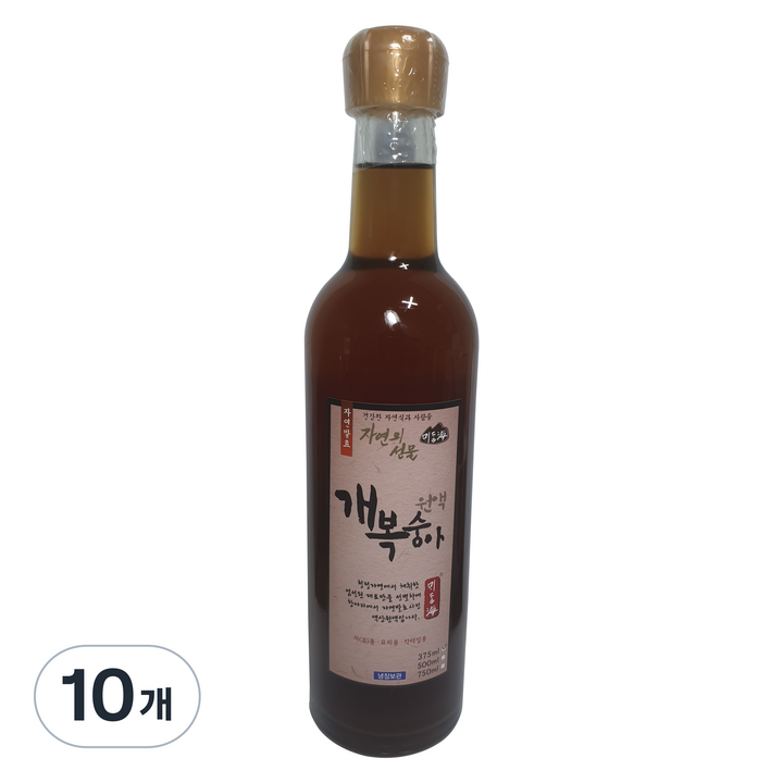 뫼달해 개복숭아원액375ml, 10개, 375ml