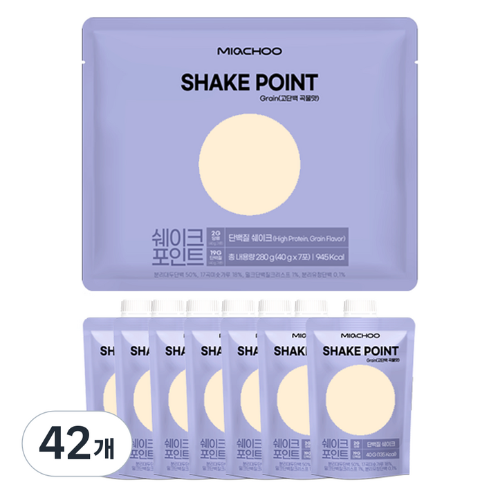 미아추 쉐이크포인트 곡물맛, 42개, 40g