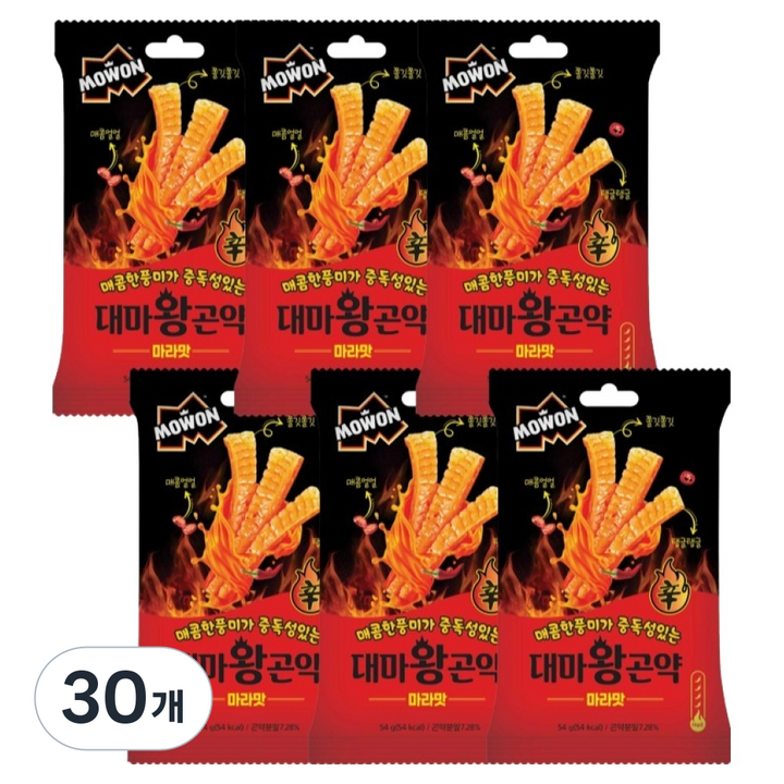 모원 대마왕곤약 마라맛, 54g, 30개
