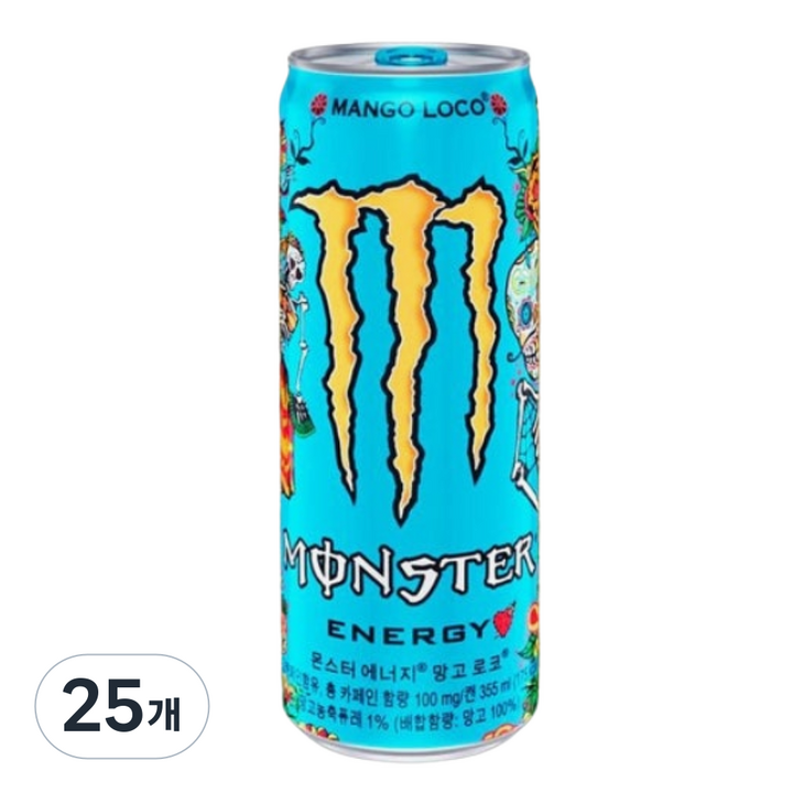 몬스터에너지 망고 로코, 355ml, 25개