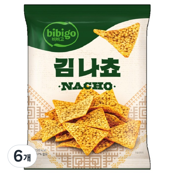 비비고 단짠단짠 김 나쵸, 6개, 65g