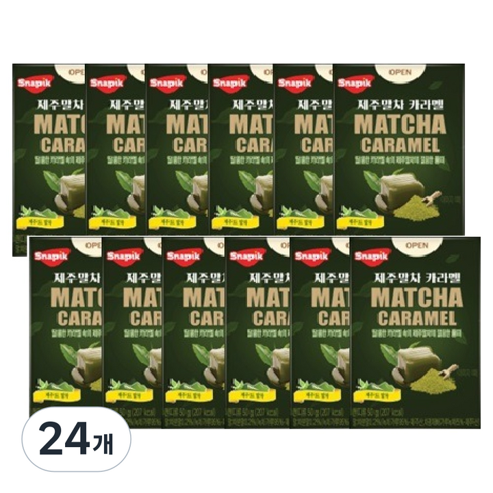 SNAPIK 제주말차 카라멜, 50g, 24개