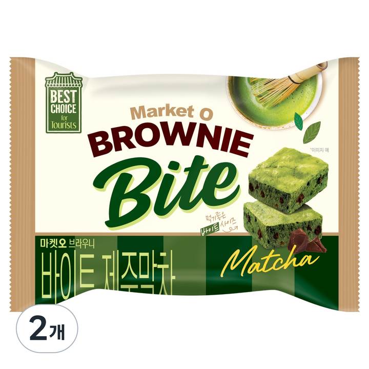 마켓오 브라우니 바이트 제주말차, 240g, 2개