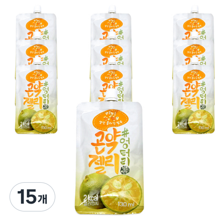 헤이리젊은약초 엉터리곤약젤리 깔라만시, 1.3L, 15개