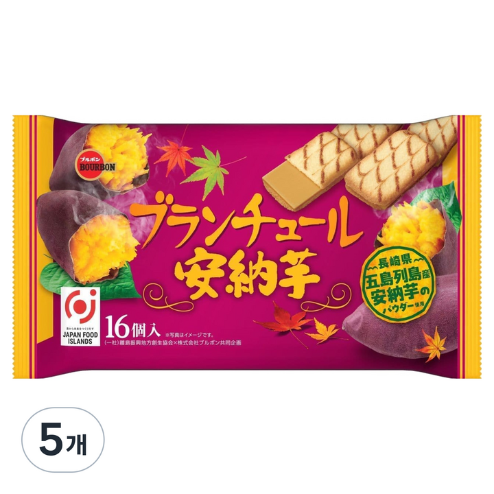 부르본 블란츌 고구마맛, 124g, 5개