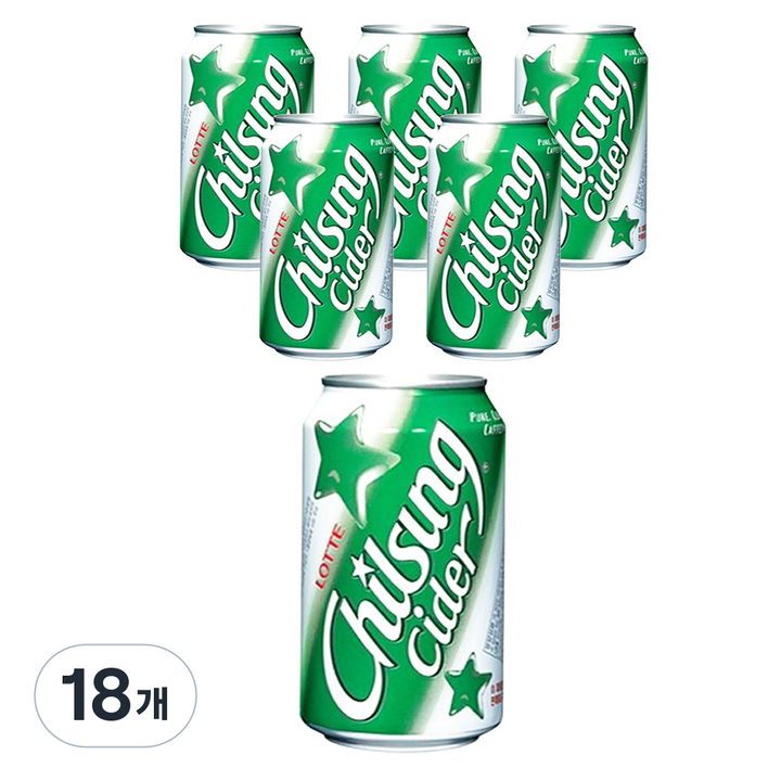 칠성사이다 업소용 탄산음료, 355ml, 18개