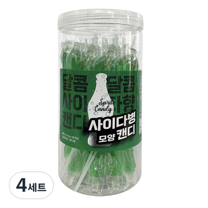 사이다병 모양 캔디, 16g, 4세트