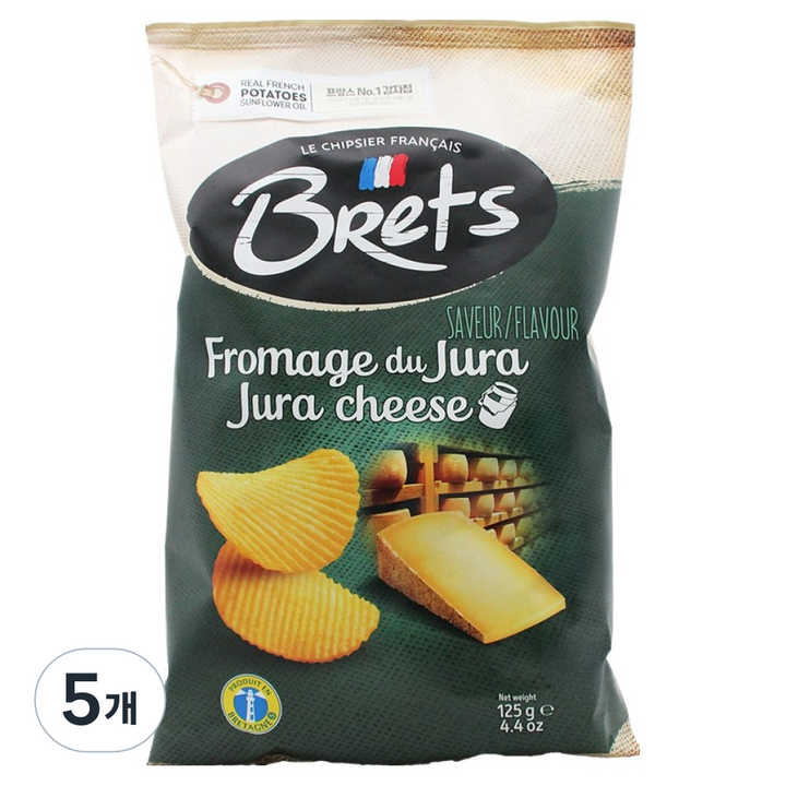 브렛츠 쥐라치즈 감자칩, 125g, 5개