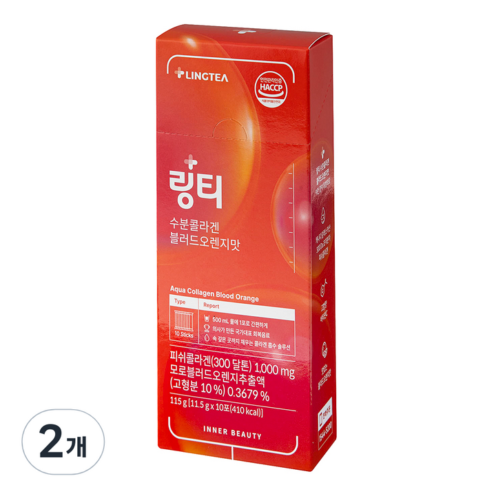 링티 수분콜라겐 블러드오렌지맛 분말 스틱 10p, 115g