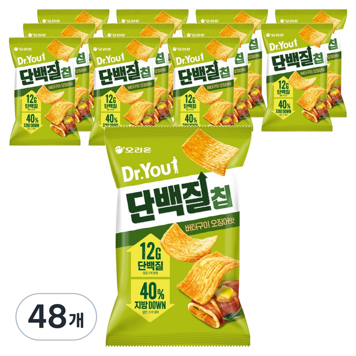 닥터유 단백질칩 버터구이오징어맛, 60g, 48개