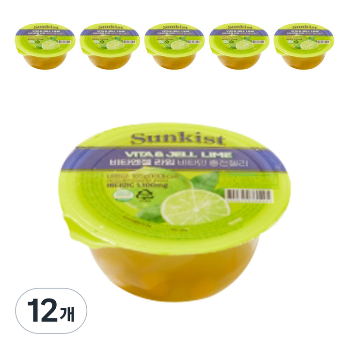 썬키스트 비타엔젤 과일젤리 라임, 185g, 12개