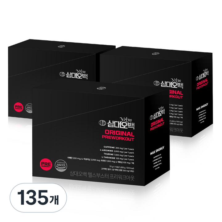 삼대오백 헬스부스터 에너지 드링크, 70g, 135개