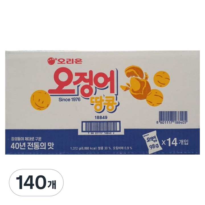 오징어땅콩, 98g, 140개