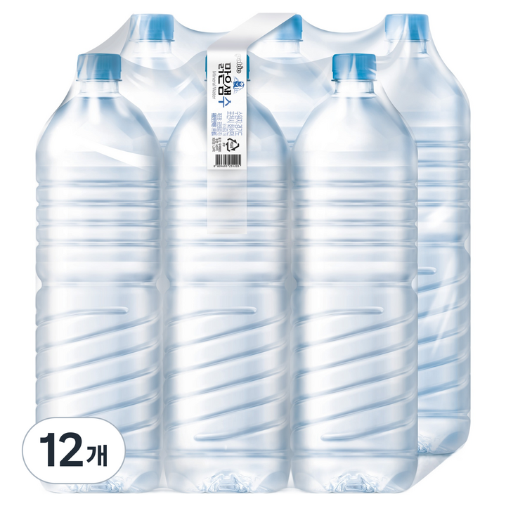 팔도맑은샘 맑은샘수 무라벨, 12개, 2L