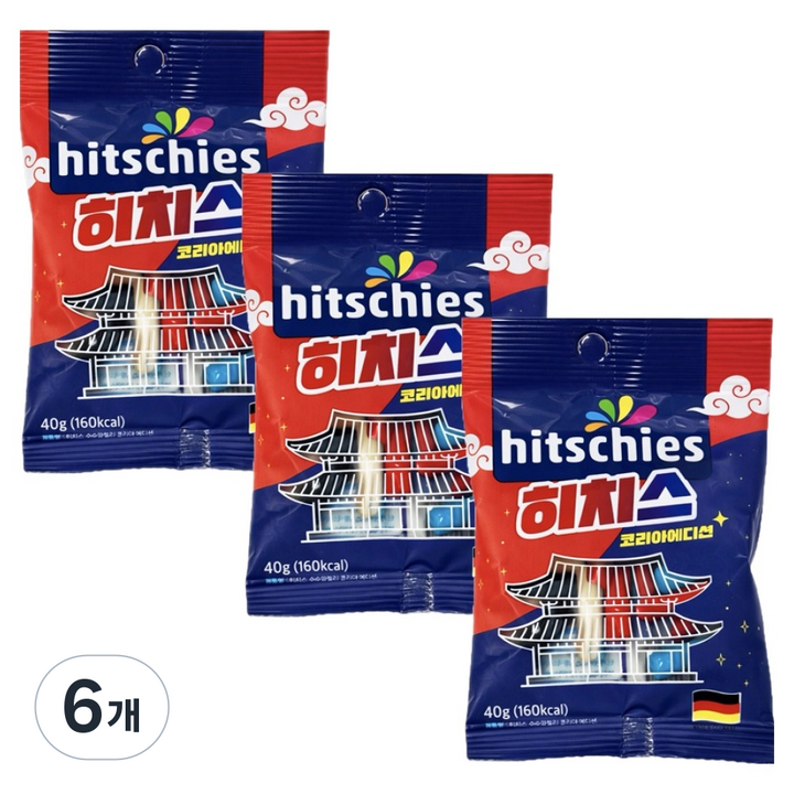 히치스 수수깡젤리 코리아 에디션, 40g, 6개