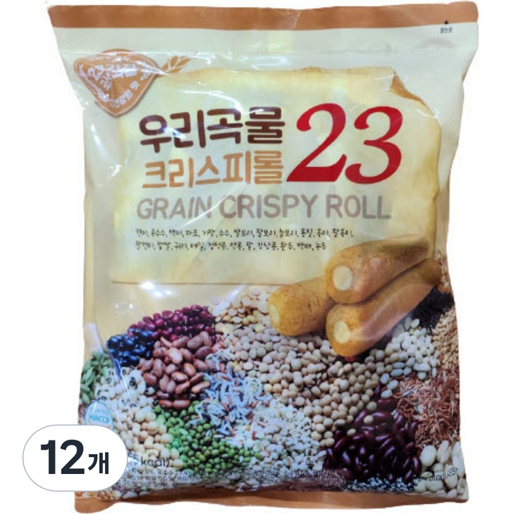 우리곡물 크리스피롤 23, 12개, 500g