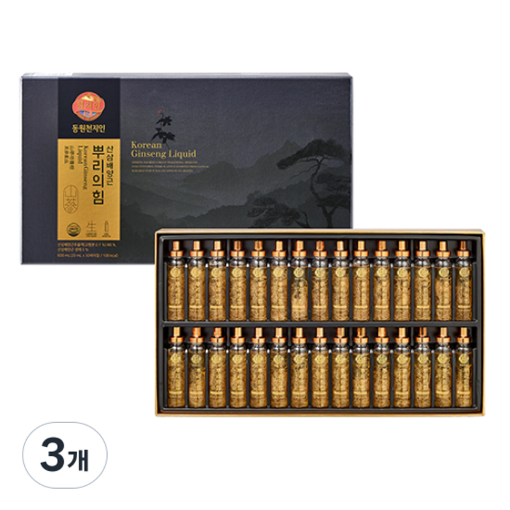 천지인 뿌리의 힘 산삼배양근 30p, 600ml, 3개