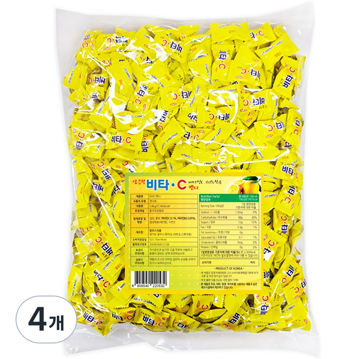 맘모스식품 비타C 캔디, 1.8kg, 4개