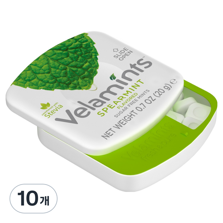 벨라민츠 프레쉬 퓨어 무설탕 스피어민트 캔디, 10개, 20g