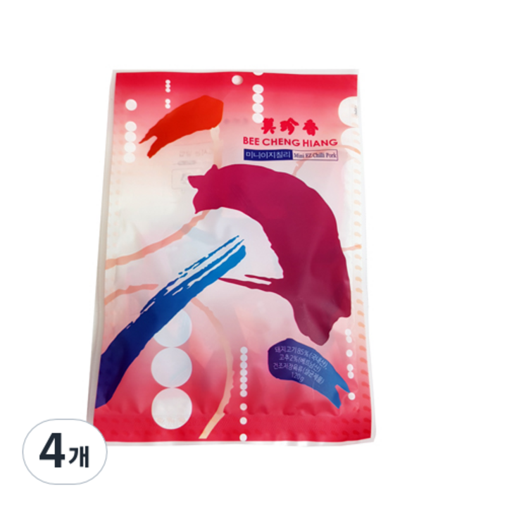 비첸향 이지팩 칠리포크 육포, 120g, 4개