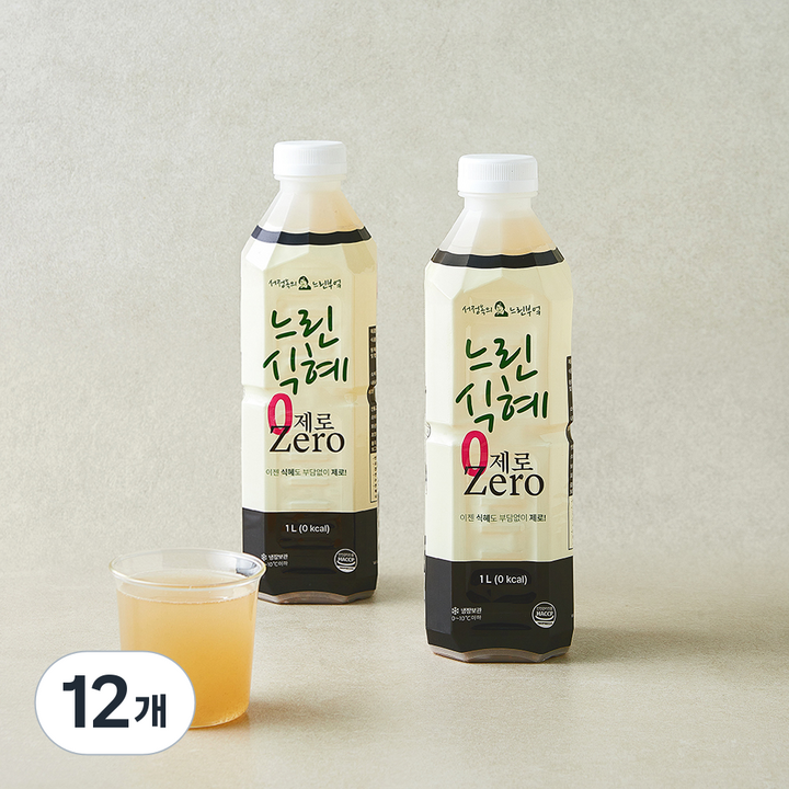 느린부엌 느린식혜 제로, 12개, 1L