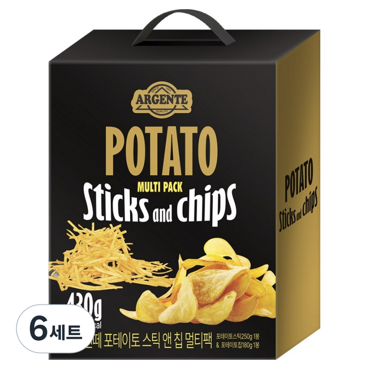 아르헨떼 성풍양행 감자칩 180g +감자스틱 250g 멀티팩 세트, 6세트