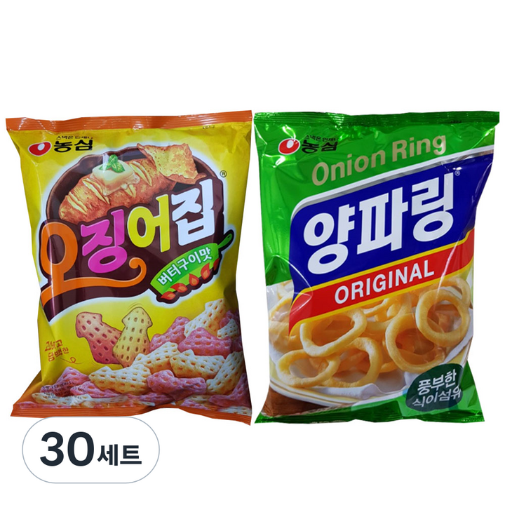 농심 오징어집 153g + 양파링 155g, 30세트
