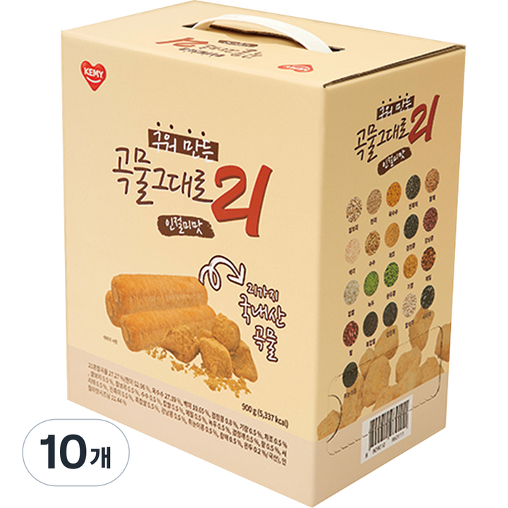 곡물그대로21 구워만든 인절미맛, 900g, 10개