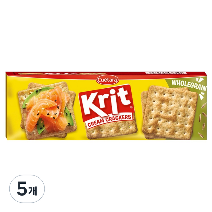 크리트 KRIT 통밀 크래커, 200g, 5개