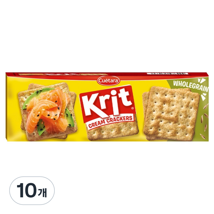 크리트 KRIT 통밀 크래커, 200g, 10개