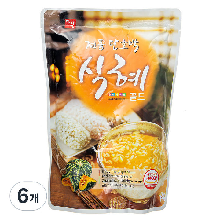 파낙스 전통 단호박 식혜 골드, 790ml, 6개