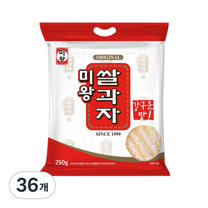 미왕 쌀과자, 250g, 36개