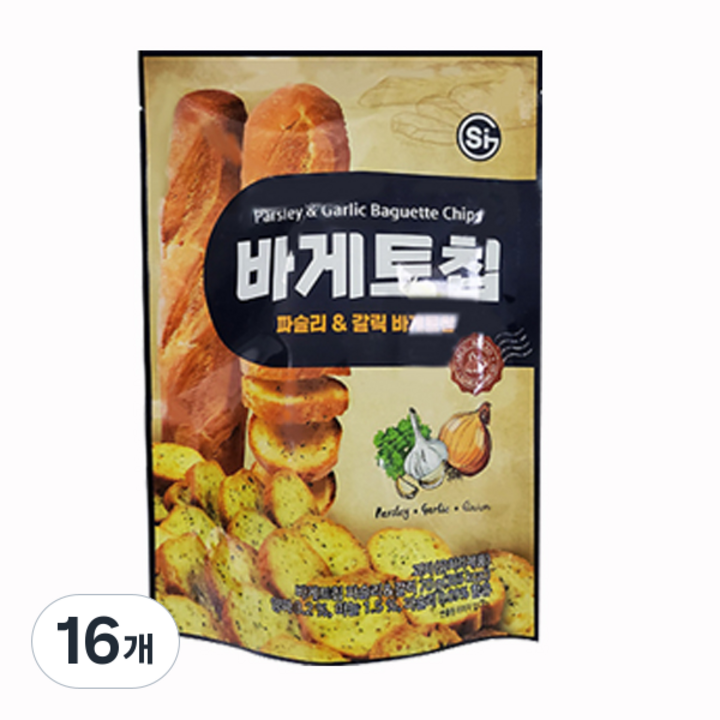 에스아이글로벌 파슬리 & 갈릭 바게트칩, 400g, 16개