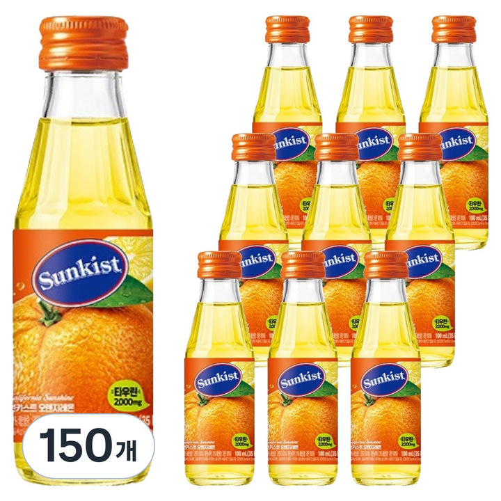 썬키스트 오렌지레몬 주스, 150개, 100ml