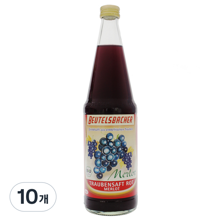 베텔스바허 유기농 포도 주스, 700ml, 10개