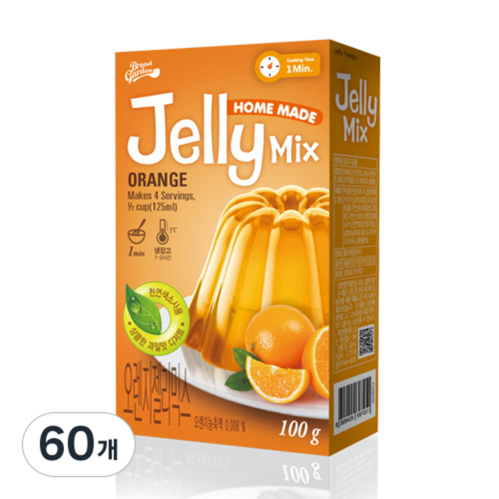 브레드가든 오렌지젤리믹스 젤리만들기, 100g, 60개